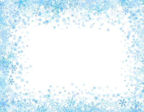 Frame with small snowflakes Stock Illustration