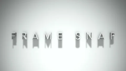 Frame snap 3D title animation with shadows on a white background 스톡 동영상 297511132