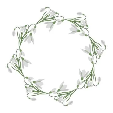 A frame of snowdrops for your design. Stock-Illustration