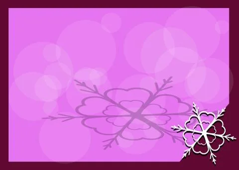 Frame with snowflake in the corner Stock Illustration
