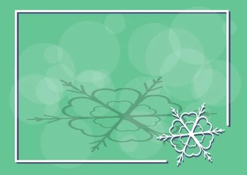 Frame with snowflake in the corner Stock Illustration