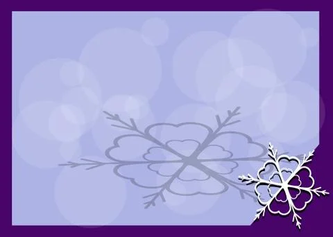 Frame with snowflake in the corner Stock Illustration