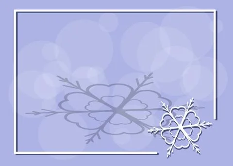 Frame with snowflake in the corner Stock Illustration