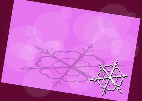 Frame with snowflake in the corner Stock Illustration