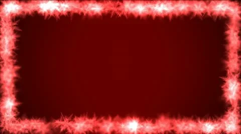 The frame of snowflake on a red background Stock Footage 10576191
