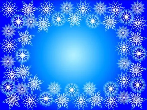 Frame from snowflakes 库存插图