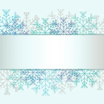 Frame with snowflakes Stock Illustration