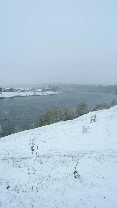 The frame is snowing Stock Footage 196834952