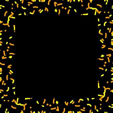 Frame with sparse bright elements Stock Illustration