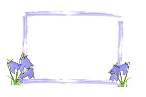 Frame with spring flowers. Stock Illustration