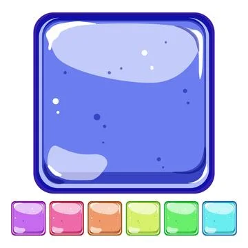 Frame square game button cartoon vector graphic Ilustración de archivo