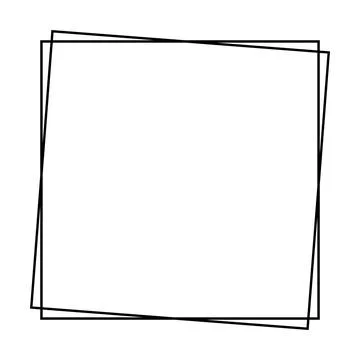 Frame square icon element, abstract outline border grunge shape icon, decor.. Stock Illustration