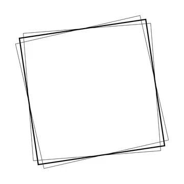 Frame square icon element, abstract outline border grunge shape icon, decor.. Stock Illustration