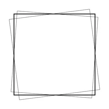 Frame square icon element, abstract outline border grunge shape icon, decor.. Stock Illustration