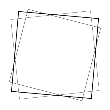 Frame square icon element, abstract outline border grunge shape icon, decor.. Stock Illustration