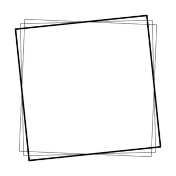 Frame square icon element, abstract outline border grunge shape icon, decor.. Stock Illustration