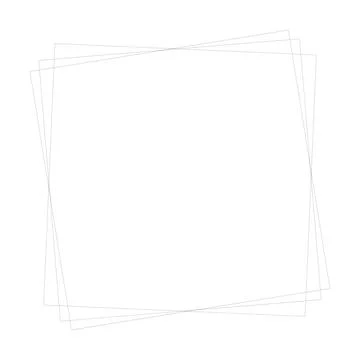 Frame square icon element, abstract outline border grunge shape icon, decor.. Stock Illustration