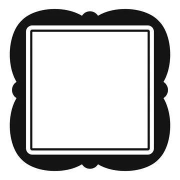 Frame square icon simple vector. Picture photo Stock Illustration