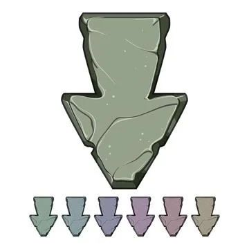 Frame stone button cartoon vector graphic Stock Illustration