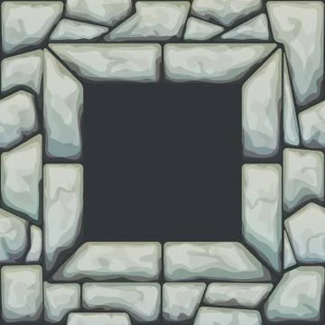 Frame on stone seamless pattern Stock Illustration