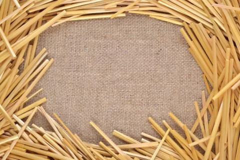 Frame of straw Stock Photos