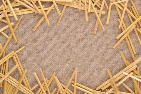 Frame of straw Stock Photos