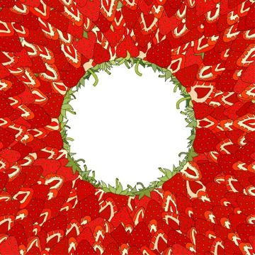 Frame of strawberries Иллюстрация