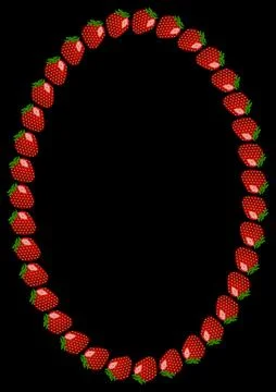 A frame of strawberry berries. Pattern. Vertical illustration. Stock Illustration