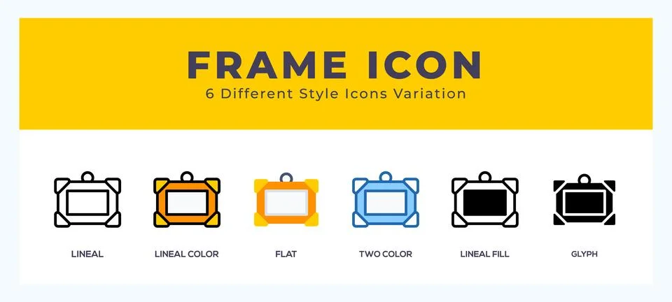 Frame symbol. vector icon symbol. logo illustration. vector graphics Stock Illustration