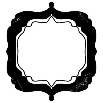 Frame, tag. Vector isolated black element for design Stock Illustration