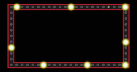 Frame taking turns in different colors. Light bulbs lighting up. Animated Stock Footage 237530202