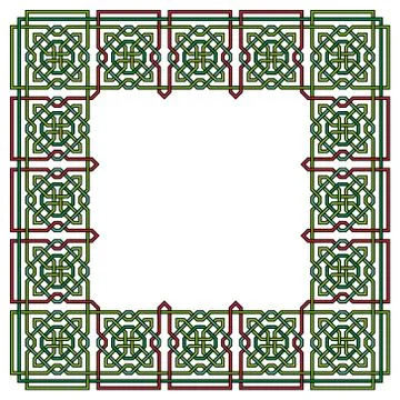 Frame with Tangled Modern Pattern Stock Illustration