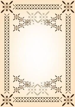 Frame, template for a document or congratulations Stock Illustration