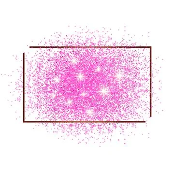 Frame for text and brilliant pink sand Stock Illustration