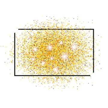 Frame for text and a scattering of Golden sand Stock Illustration