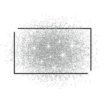 Frame for text and a scattering of silver sand Stock Illustration