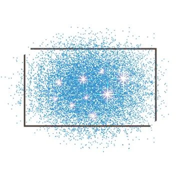 Frame for text and a shiny blue sand Stock Illustration