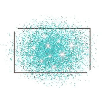 Frame for text and turquoise sand Stock Illustration