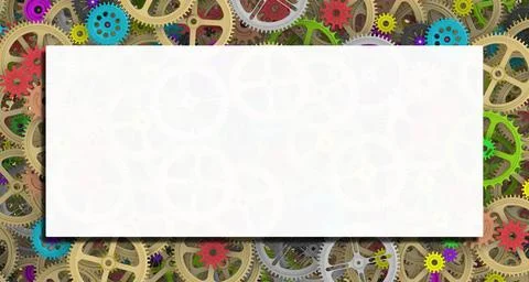 Frame for text on the background of gears Ilustração Stock