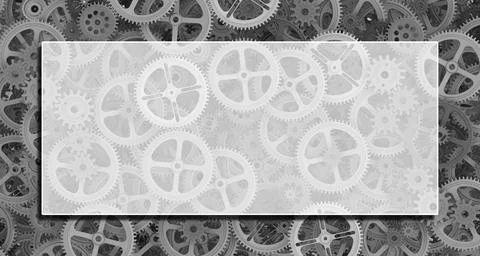 Frame for text on the background of gears Stock Illustration