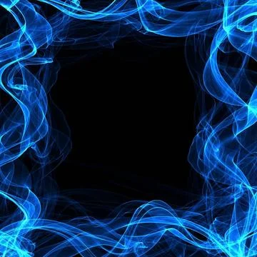 Frame for text of blue lines Frame for text made of abstract curly blue li... Stock Photos