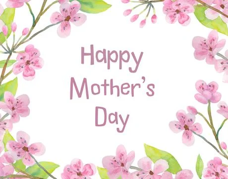 Frame with text. Greeting card for mom's day. Stock Illustration