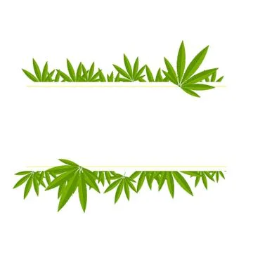 Frame for text from hemp. Stock Illustration