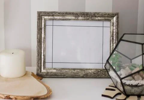 Frame for text in the room in modern interior Stock Photos