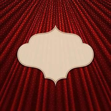 The frame on a textile red background Stock Illustration