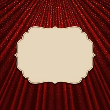 The frame on a textile red background Stock Illustration