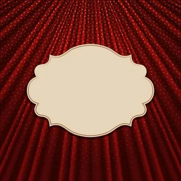 The frame on a textile red background Stock-Illustration