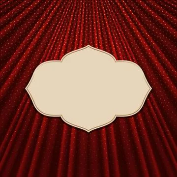 The frame on a textile red background Stock Illustration