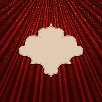 The frame on a textile red background Stock Illustration