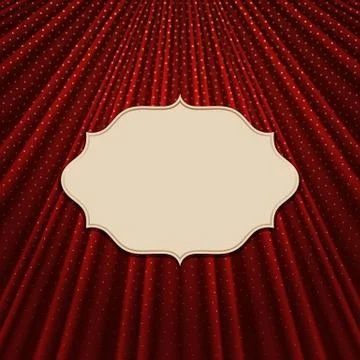 The frame on a textile red background Stock Illustration